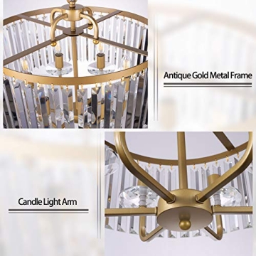 Chic Wellmet Gold Crystal Chandelier for Any Room