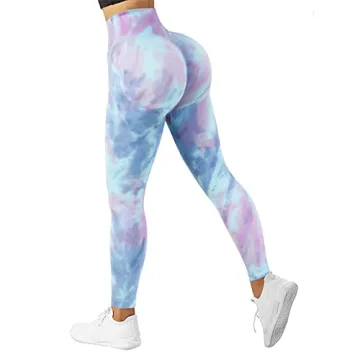 SUUKSESS Scrunch Butt Lifting Seamless Leggings for Women Booty High Waisted Workout Yoga Pants (Tie...