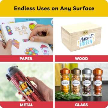 Sticker Paper for Inkjet Printer - (30 Sheets), 8.5 x 11" Letter Size, Matte Sticker Paper - Ideal f...