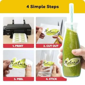 Sticker Paper for Inkjet Printer - (30 Sheets), 8.5 x 11" Letter Size, Matte Sticker Paper - Ideal for Crafting and Printing Vibrant, Long-Lasting Designs