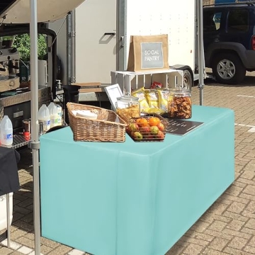 Fitted Table Covers 2 Pack - 48"x24" Aqua