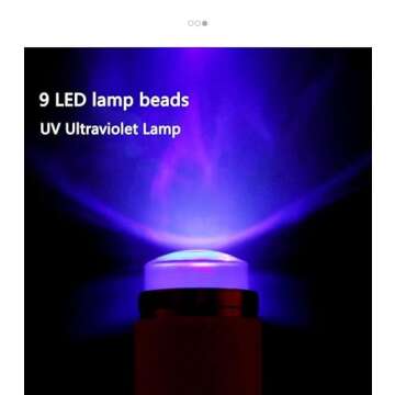 Meitawilltion UV LED Nail Dryer Presser with Flat Silicone Head,Portable Small Light Nail Lamp for Gel Nails,Mini 9 LED Flashlight Portability Nail Light for Nail Art Pink