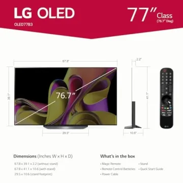 LG B3 Series 77-Inch OLED Smart TV - 4K with Alexa
