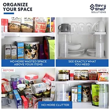 Savvy Shelf Adjustable Organizer for Pantry & Spice Storage