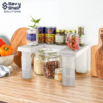 Savvy Shelf Adjustable Organizer for Pantry & Spice Storage