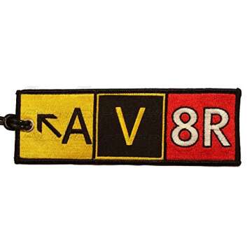 AV8R Embroidered Luggage Tag for Travel Enthusiasts