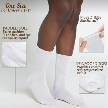 Slouchy White Crew Socks - Pack of 2 for Comfort