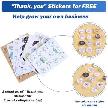 12x16 in 1000ct Large Clear Resealable Cellophane Bags for Packaging Products Self-sealing Gift Bags...