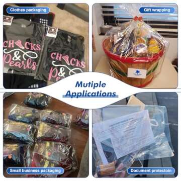 12x16 in 1000ct Large Clear Resealable Cellophane Bags for Packaging Products Self-sealing Gift Bags Self Adhesive Plastic Bags for Gifts,Clothes, Small Business, Thank you Stickers