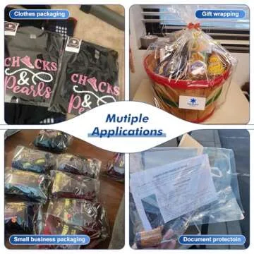 12x16 in 1000ct Large Clear Resealable Cellophane Bags for Packaging Products Self-sealing Gift Bags Self Adhesive Plastic Bags for Gifts,Clothes, Small Business, Thank you Stickers