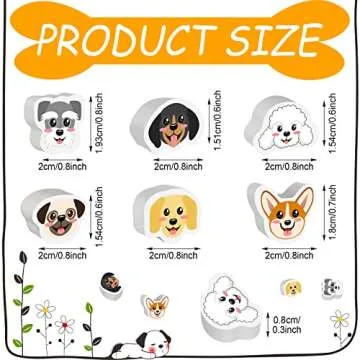 72 Pcs Cute Dog Erasers - Fun School Supplies for Kids