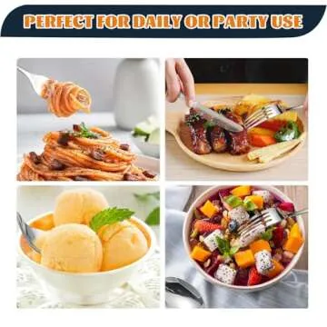 Premium Stainless Steel Silverware Set for 8 - Dishwasher Safe