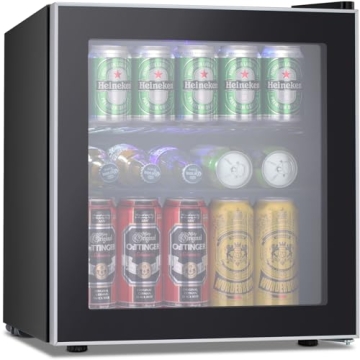 Antarctic Star Mini Fridge Cooler - 60 Can Beverage Refrigerator Glass Door for Beer Soda or Wine ?...