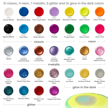 ARTEZA 32 Washable Tempera Paint Set for Creative Kids