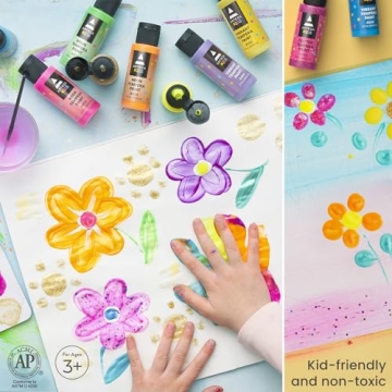 ARTEZA 32 Washable Tempera Paint Set for Creative Kids