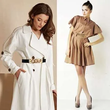 Versatile 4 Piece Gold Belt Set for Women