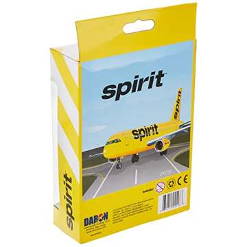 Daron Toy Airplane – Spirit Airlines – Die-Cast Metal Model Airplane Toy with Plastic Parts for Kids Ages 3+