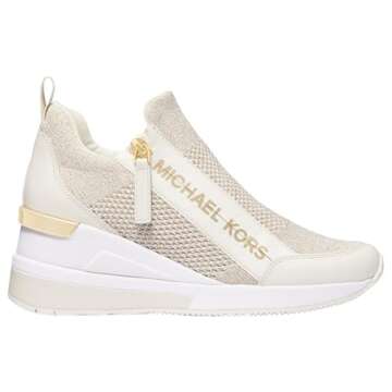 Michael Kors Women's Willis Wedge Trainer Lace Up Sneaker - Champagne
