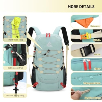 Bseash 40L Waterproof Hiking Backpack for Outdoor Adventures