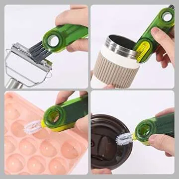 3 in 1 Multifunctional Cup Cleaning Brush Set for Kitchen