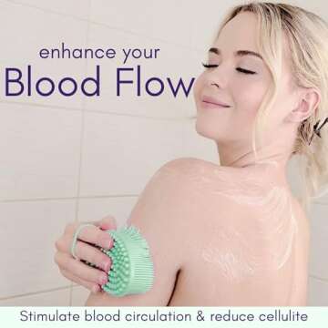 Avilana Silicone Body Scrubber – Dual-Sided Silicone Loofah for Shower, Body Scrubber for Men & Women, Gentle Loofa Alternative, Easy-to-Clean Silicone Body Scrubber Exfoliator