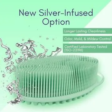 Avilana Silicone Body Scrubber – Dual-Sided Silicone Loofah for Shower, Body Scrubber for Men & Women, Gentle Loofa Alternative, Easy-to-Clean Silicone Body Scrubber Exfoliator