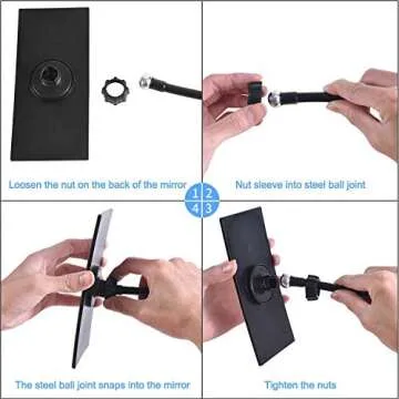 Suremita Mirror Office Adjustable Clip-On for Safety