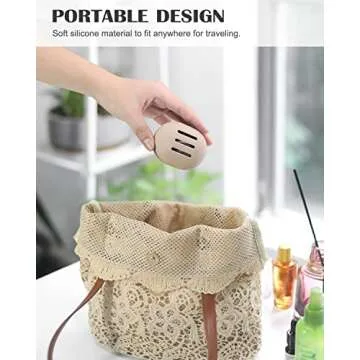 FVION Trendy Makeup Sponge Holder - Silicone Beauty Blender Holder, Silky Smooth Makeup Sponge Case, Beauty Blender Travel Case - Makeup Sponge Container (Khaki)