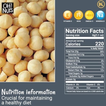 Premium Dry Roasted Unsalted Macadamia Nuts 1 lb