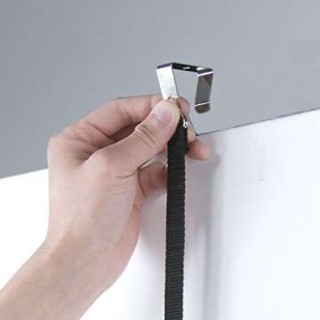 Perfect Curve Flip Flop Rack Organizer | Holds 9 Pairs | Over Door Organizer | Space Saving Shoe Rack | Adjustable Hooks | Organize Flip Flops, Crocs and Oofos | Black