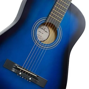 Beginner 38-Inch Acoustic Guitar Package in Blue