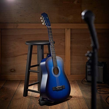 Beginner 38-Inch Acoustic Guitar Package in Blue