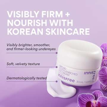 innisfree Orchid Youth-Enriched Eye Cream, Korean Eye Cream for Firming and Smoothing Fine Lines