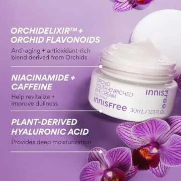 innisfree Orchid Youth-Enriched Eye Cream, Korean Eye Cream for Firming and Smoothing Fine Lines