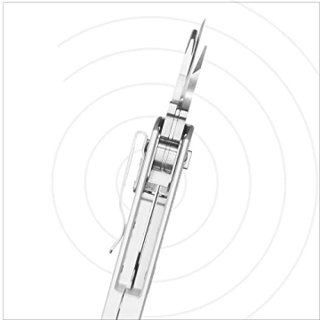 LEATHERMAN, FREE K4 EDC Pocket Multitool with Knife, Magnetic Locking, Aluminum Handles and Pocket Clip, Made in the USA, Silver (K4X with Serrated Blade)
