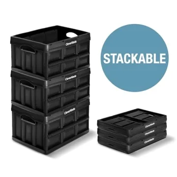 CleverMade Collapsible Storage Bins - Durable & Stackable