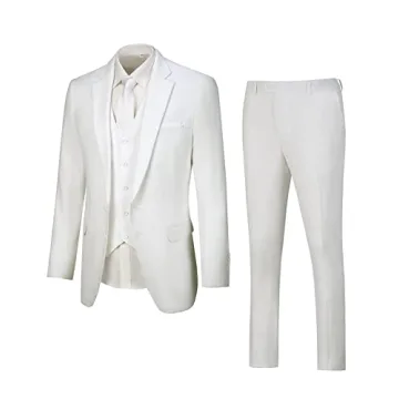 Furuyal 3-Piece Linen Suit Set for Weddings and More