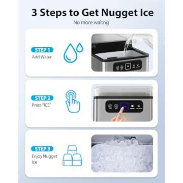 Aeitto Nugget Ice Maker - Fast Chewable Ice Machine
