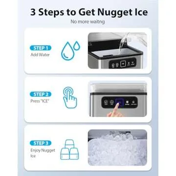 Aeitto Nugget Ice Maker - Fast Chewable Ice Machine