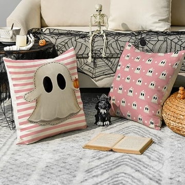 Cute Ghost Halloween Pillow Covers - Set of 4