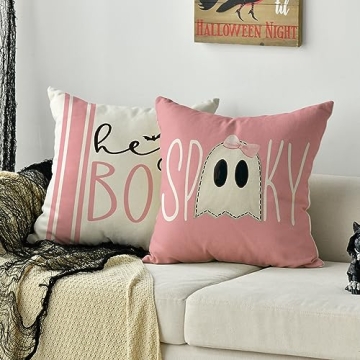 Cute Ghost Halloween Pillow Covers - Set of 4