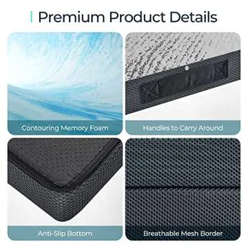 LINSY LIVING Folding Mattress, 4 Inch Trifold Mattress with Soft Cover, Queen Memory Foam Mattess, Foldable, Portable, Remoable&Washable Cover, Easy Storage Sofa Bed, Queen Size, 80" * 60", Grey