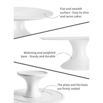 Kanwone 10-Inch Porcelain Cake Stand for Any Occasion