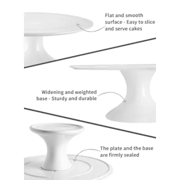 Kanwone 10-Inch Porcelain Cake Stand for Any Occasion