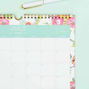 Blue Sky Day Designer for 2021-2022 Academic Year Monthly Wall Calendar, 11' x 8.75', Wirebound, Peyton White (107936-A22)