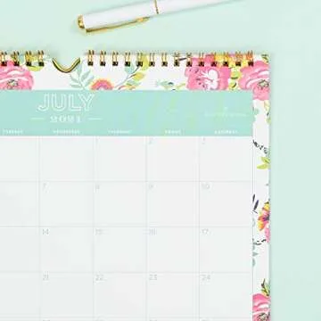 Blue Sky Day Designer for 2021-2022 Academic Year Monthly Wall Calendar, 11' x 8.75', Wirebound, Peyton White (107936-A22)