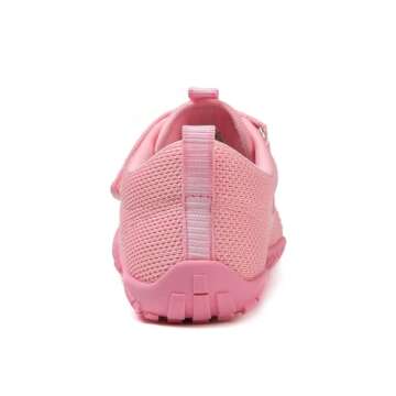 KUBUA Barefoot Shoes for Kids Boys Girls Sneakers Toddler Naturally Minimalist Zero Drop Lightweight Shoes for Outdoor Sports Walking Tennis Running Gym Athletic Training A Pink 7 Toddler