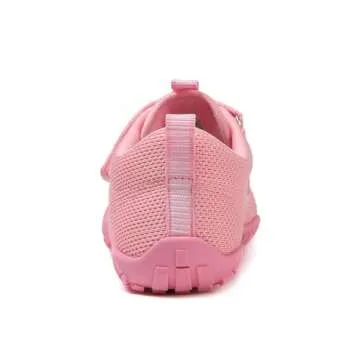 KUBUA Barefoot Shoes for Kids Boys Girls Sneakers Toddler Naturally Minimalist Zero Drop Lightweight Shoes for Outdoor Sports Walking Tennis Running Gym Athletic Training A Pink 7 Toddler