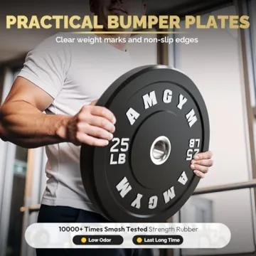 AMGYM Olympic Bumper Plates Set for Strength Training