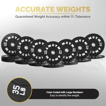 AMGYM Olympic Bumper Plates Set for Strength Training